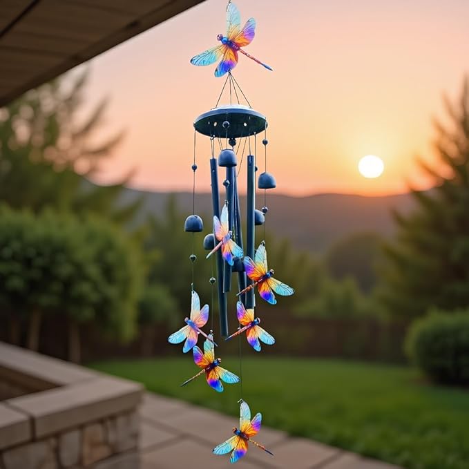 Wind Chimes for Outside,Metal Windchimes Outdoors,Wind Bells Hanging Decorate for Patio,Garden,Backyard or Porch,Gardening Gifts for Bird Lover,Women,Men/Mom, Birthday Party Decorations.(Butterfly)