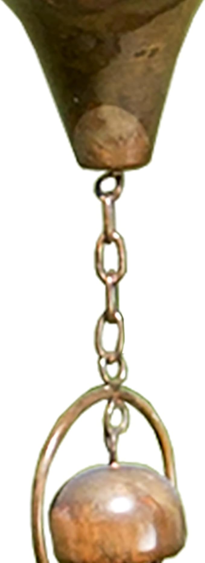 Ancient Graffiti Calla Lilies and Bells Rain Chain, Flamed Copper Colored