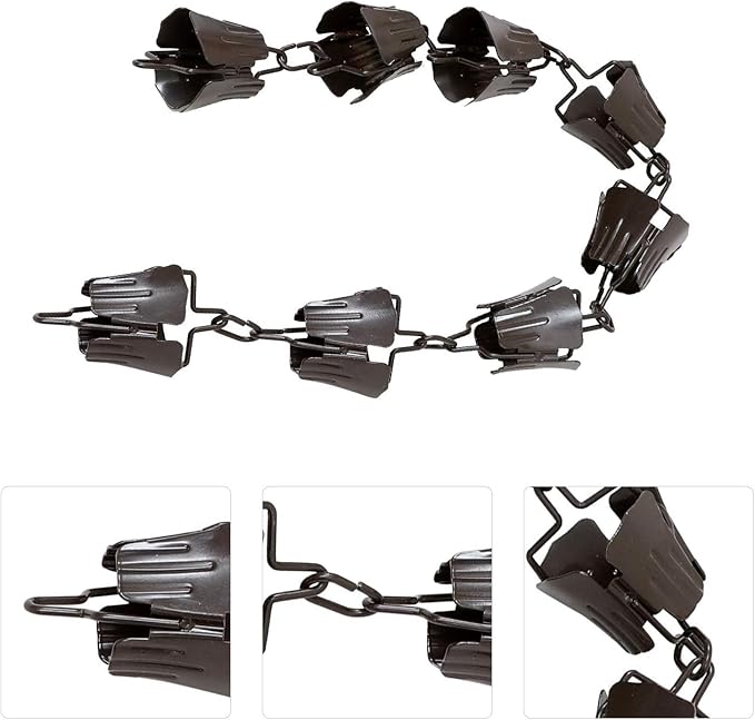 Rain Water Chain Rain Chain 1m Flower Rain Chain for Gutter Downspout Copper Decorative Rain Chain Bell Practical