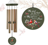 Personalized Sympathy Wind Chime, Memorial Gifts Wind Chimes for Loss of Loved One, Commemorative Sympathy Bereavement Gifts for Condolences/Funeral, Product in USA