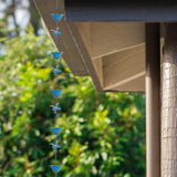 13.4FT Rain Chain, Hummingbird Rain Chains for Outside, Copper Rain Chain Bell with 12 Cups, Decorative Rain Catcher Chain Replacement Downspout for Gutters