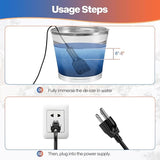 120V 250W Pond De-Icer and Chicken Water Heater for Livestock Tank Heater, Featuring Power-Off Protection, Overheating Protection, GFCI Plug & 9.2FT UL Approved Cord