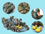 Mallard Duck Splash Block Gutter Downspout Extensions Outdoor Statue Garden Decoration, 13.4" L x 6.3" W Larger Gutter Downspout Decorative Garden Statues Rain Concrete Pond Accessory, Gift for Mom