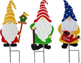 Gnomes Decorations for Yard,Metal Gnomes Decorative Garden Stakes，Garden Ornaments for Outside Yard Lawn,Outdoor Porch Patio (Mix)