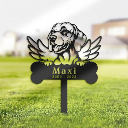 Custom Husky Dog Memorial Stake with Name,Metal Garden Stake Decoration for Cemetery Lawn,Sympathy Sign,Metal Pet Grave Marker,Remembrance Stake,Custom Iron Signs Ornament for Dog Mom