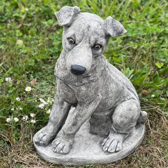 Jack Russell Terrier Statue Life Size Dog Sculpture Jack Russell Figurine Dog Garden Statue