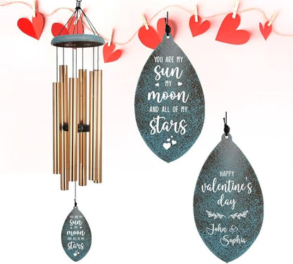 ASTARIN Wedding Gifts Wind Chime, Personalized Names & Date Wind Chimes Gifts for Couple 2026, Wedding Gift for Newlywed Husband Wife, Engagement Gift Valentine’s Day Anniversary(Produced in USA)