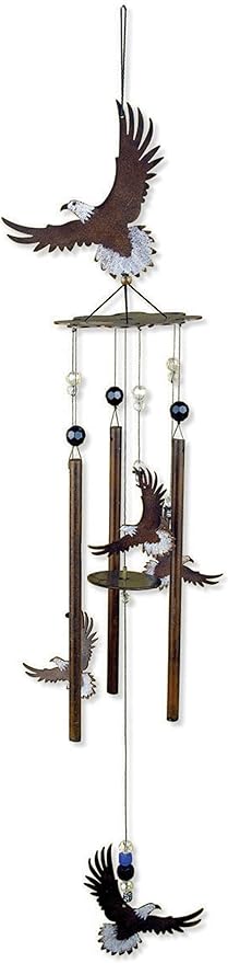 Sunset Vista Designs Wilderness Wonders Eagle Wind Chime, 28-Inch Long
