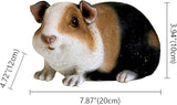 Outdoor Statues AO Guinea Pig Figurines Garden Cute Cartoon Animals Model Garden decor,3.9inch High