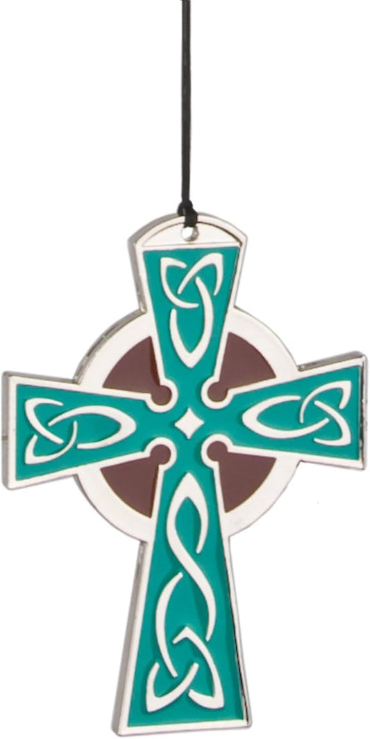 Woodstock Wind Chimes Garden Decor for Outside Outdoor Patio Décor, Front Porch Décor, 17" Woodstock Celtic Chime Celtic Cross Wind Chime, Inspirational Wind Chimes (WCCC)