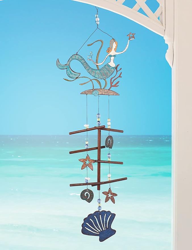 Sunset Vista Designs Great Outdoor Land and Sea Collection Wind Chime - Mermaid