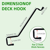 6-Pack Heavy Duty Swivel Deck Hook Rail Hanger for Hanging Bird Feeders, Plants, Wind Chimes, Lanterns - Fits Rails 2x4, 2x6 and 2x8
