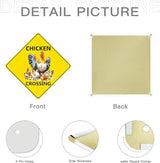 Chicken Crossing, Chicken Coop Signs for Chicken Crossing Bundle 2 Pieces Nene Crossing Farmhouse Wall Decor Garage Retro 12X12 Inch
