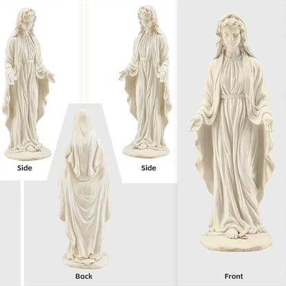 Virgin Mary Statue Outdoor, 29.4" H Garden Statue, Blessed Mother Mary Statues Catholic, Durable Weather Large Statue of Our Lady Mary for Patio Yard Home Decor