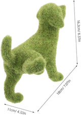 Yardwe Lifelike Outdoor Sculpture for Garden Patio Timeless European Style Decorative Animal Figurine Creative Green Flocking Design for Courtyard and Outdoor Spaces