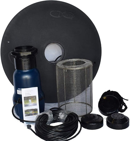 Custom Pro FT 14000 GPH Floating Pond Fountain & Aearator | Complete Kit with 14,000 GPH Pump, 200 Foot Power Cord, 3 Spray Styles and More | 100% USA-Based Customer Service and Warranty Support!