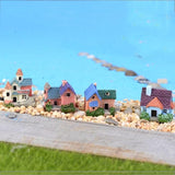 Leadigol 4pcs Miniature Fairy Garden House,Miniature Garden Landscape Desk Ornaments Yard Bonsai Resin Landscape Mini Fairy Houses DIY Villa Decor