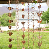 Hanging Rain Chain for Gutters,Metal Decorative Rain Catcher Gutter Chains with Bells,for Outside Garden Patio Home Wall Art Ornaments,Creates Soothing Sound (A)