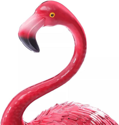 3 Pack Flamingo Ornament,Flamingo Garden Statues and Sculptures,Metal Birds Yard Art Outdoor Statue, Red Pink Flamingo Lawn Ornaments for Home, Patio, Backyard Decor
