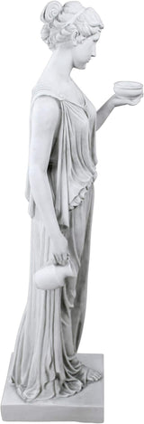 Design Toscano KY71304 Hebe Greek Woman Patron of Youth Indoor/Outdoor Garden Statue, Large Size, 10 inches Wide, 32 inches Tall, Handcast Polyresin, Antique Stone Finish