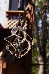 Red Carpet Studios The Original Helix Cosmix Wind Spinner Indoor/Outdoor 3-Dimensonal Garden Décor, 11-Inch, Chrome - Teardrop