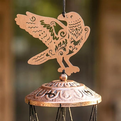 Wind Chimes for Outside, Crow Aluminum Tube Windchime Melodious Melodic for Porch Patio Garden Decor, Unique Metal Memorial Wind Chimes Housewarming Gifts for Friends and Family