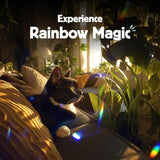 Kikkerland Solar Powered Rainbow Maker – Prism Suncatcher, Fun Home Window Decor – Unique Gift for Christmas & Birthdays – Single Crystal