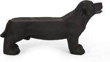 Dog Bench, Outdoor Bench, Matte Black + Black, No Assembly Required