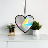 Colorful Suncatcher Rainbow Maker Prism Heart Shape Acrylic Pendant for Window Hanging Home Garden Party Wedding Ornament Gift