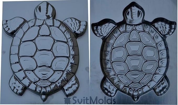 SvitMolds Mold DIY Turtle Shape Stepping Stone Mold Turtle Decorative Stepping Stone Mould Concrete Cement Mould DIY Personalized Manual Garden Lawn Pathmate Paving Pavement Paver (S02)