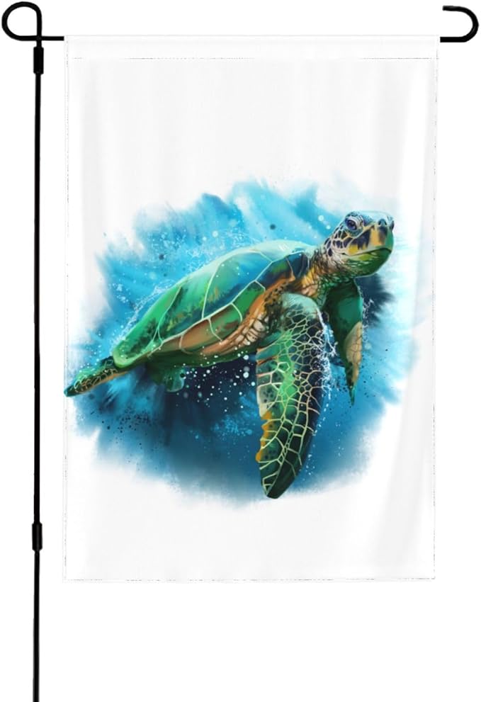 Sea Turtle Garden Flag 12x18 Inch Decorative Small Vertical Double Sided Holiday Farmhouse Seasonal Decor for Yard