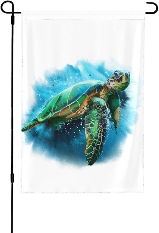 Sea Turtle Garden Flag 12x18 Inch Decorative Small Vertical Double Sided Holiday Farmhouse Seasonal Decor for Yard
