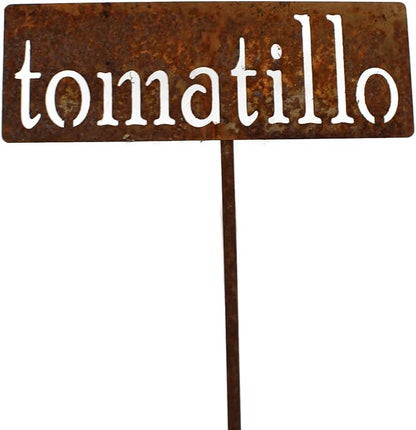 Classic Metal Garden Markers 19 Inches Tall (tomatillo, Naturally Rusted)