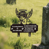 SUPERDANT Baby Memory Memorial Gravestone Decorations for Cemetery Grave Markers Angle Baby Metal Garden Stake Graves Cemetery Decor Outdoor Plaque Ornament Graveyard Decorative Memoriam Art Gifts