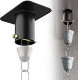 4 Pack Rain Chain Adapter for Gutter Rain Chain for Outside Metal Rain Chain Adapter with Bolt Rain Chain Gutter for Outside Gutter Downspout