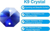 PATIKIL K9 Crystal Octagon Beads 2 Holes Pendants, 60 Pack 14mm Chandelier Prisms Parts Ornaments Hanging Beads for DIY Arts Crafts Decoration, Blue