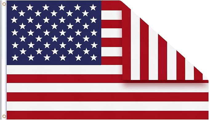 American Flag, Double Sides Priting US Flag 3x5 Ft- Upgrade 3-Ply Longest Lasting USA Flag. Heavy-Duty American Flags with Vivid Color and Brass Grommet for Outdoor & Indoor, Fade & UV Protected