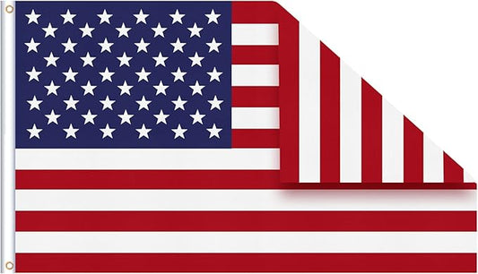 American Flag, Double Sides Priting US Flag 3x5 Ft- Upgrade 3-Ply Longest Lasting USA Flag. Heavy-Duty American Flags with Vivid Color and Brass Grommet for Outdoor & Indoor, Fade & UV Protected