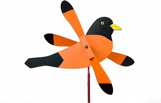 Oriole Whirligig/Whirly Bird Garden Spinner Lawn Decoration Amish-Made