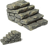 Miniature Garden Bridge with Stone Steps, Resin Fairy Ornament, Outdoor Bonsai Decor,Miniature Fairy Garden Decoration Accessories Sculptures Statues,Yard Decor for Outside Outdoor for Patio