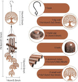 OLYCRAFT Tree of Life Wind Chimes Outdoors Wind Chime Sympathy Memorial Windchime Iron Windchime Memorial Presents Hanging Windbell for Patio Backyard Home Garden Pendant Decoration -31.5 Inch