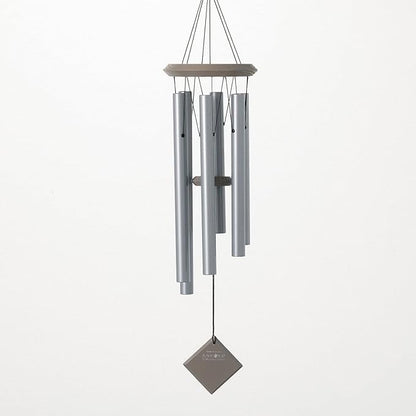 Woodstock Wind Chimes of Pluto Wind Chimes for Outside, 27" Grey Small Light Sound Wind Chime Décor for Outdoor Garden, Patio, Porch, Encore Collection