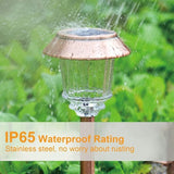 XMCOSY+ Solar Pathway Lights Outdoor - 6 Pack Solar Garden Lights, 10-40 LM Dimmable Solar Lights Outdoor Waterproof Auto On/Off IP 65 Solar Powered Landscape Lighting for Patio Walkway Driveway