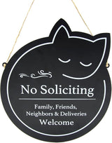 Handook No Soliciting Sign for House Funny Metal No Soliciting Yard Sign (Hang-2)