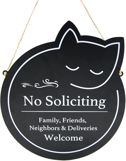 Handook No Soliciting Sign for House Funny Metal No Soliciting Yard Sign (Hang-2)