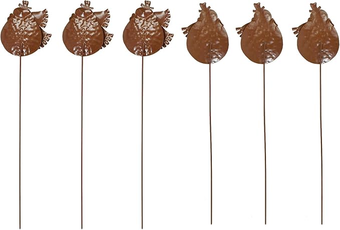 16"H Snowman Christmas Decorations Outdoor Yard Signs, 6Pcs Rustic Metal Snowman Garden Stake Lawn Ornaments Xmas Yard Decor for Winter Holiday Christmas Outside Yard Lawn Planter Flower Pot Decor