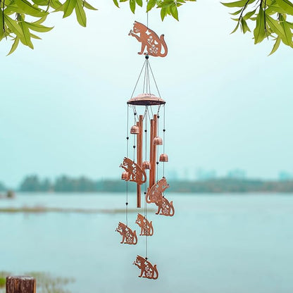 for Mom Cat Wind Chimes for Outside,Cat Gifts for Women/Men/Sympathy Gift/Memorial/Festival Birthday Gifts Metal windchimes Outdoors/Indoors,Patio,Garden Decor,Yard Decor,Porch