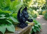 OLOMA Concrete Gargoyle Statue Gothic Garden Decor Heavy Outdoor Sculpture Made from Stone with Protective Resin Coating Weather Resistant Mythical Guardian for Yard Patio Entryway