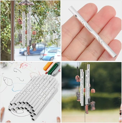 Toddmomy 30Pcs Wind Chime Tubes Metal Pipes for DIY Wind Chimes Hanging Bell Tubes for Outdoor Garden Decoration 3.07In Durable Tubes for Custom Chime Craft Projects