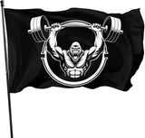 Gorilla Flag Outdoor Heavy Duty Gym Banner Double Sided 3x5 Ft Fitness Workout Flags with Brass Grommets for Room Decor, Bedroom, Garden, House Decoration